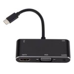 Type-C to HDMI / VGA / Audio / USB 3.0 Hub Adapter with PD Charger - (GC)