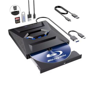 GC 5-in-1 USB 3.0 + Type-C External DVD Optical Disk Drive - Good Quality