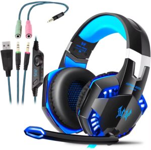 Gaming Headphones With Mic + LED Light- Noise Canceling Pro Headsets - (GC)