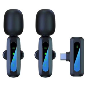 Type-C Dual Lavalier Wireless Microphone – Plug & Play Noise-Cancelling Mic for Type-C Phones, iPads, Laptops & PCs – GC