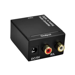 Digital to Analog Audio Converter - Optical to RCA For Stereo Sound - (GC)