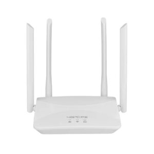 4G/LTE CPE SIM Card WiFi Router – Plug & Play Wired Router with 4 High-Gain Antennas – 300Mbps – GC