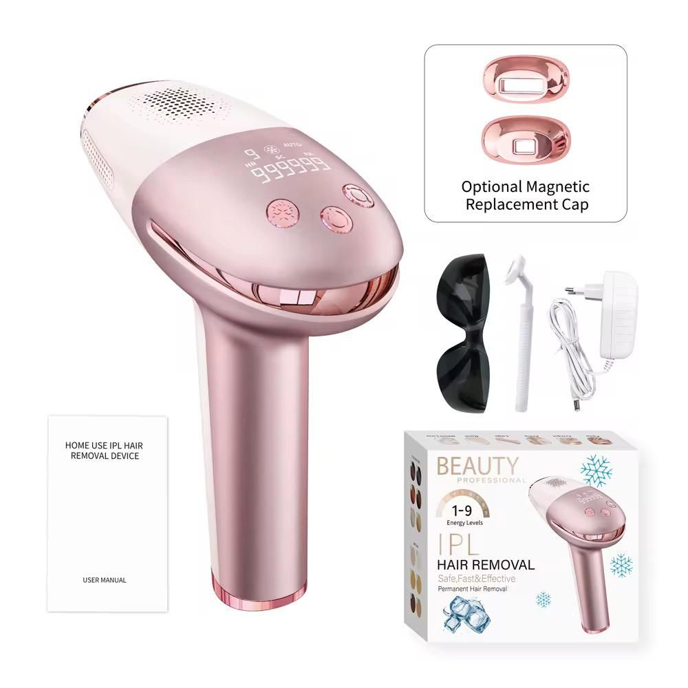 IPL Laser Hair Removal-9 Energy Levels-Safe-Fast & Permanent Hair Reduction